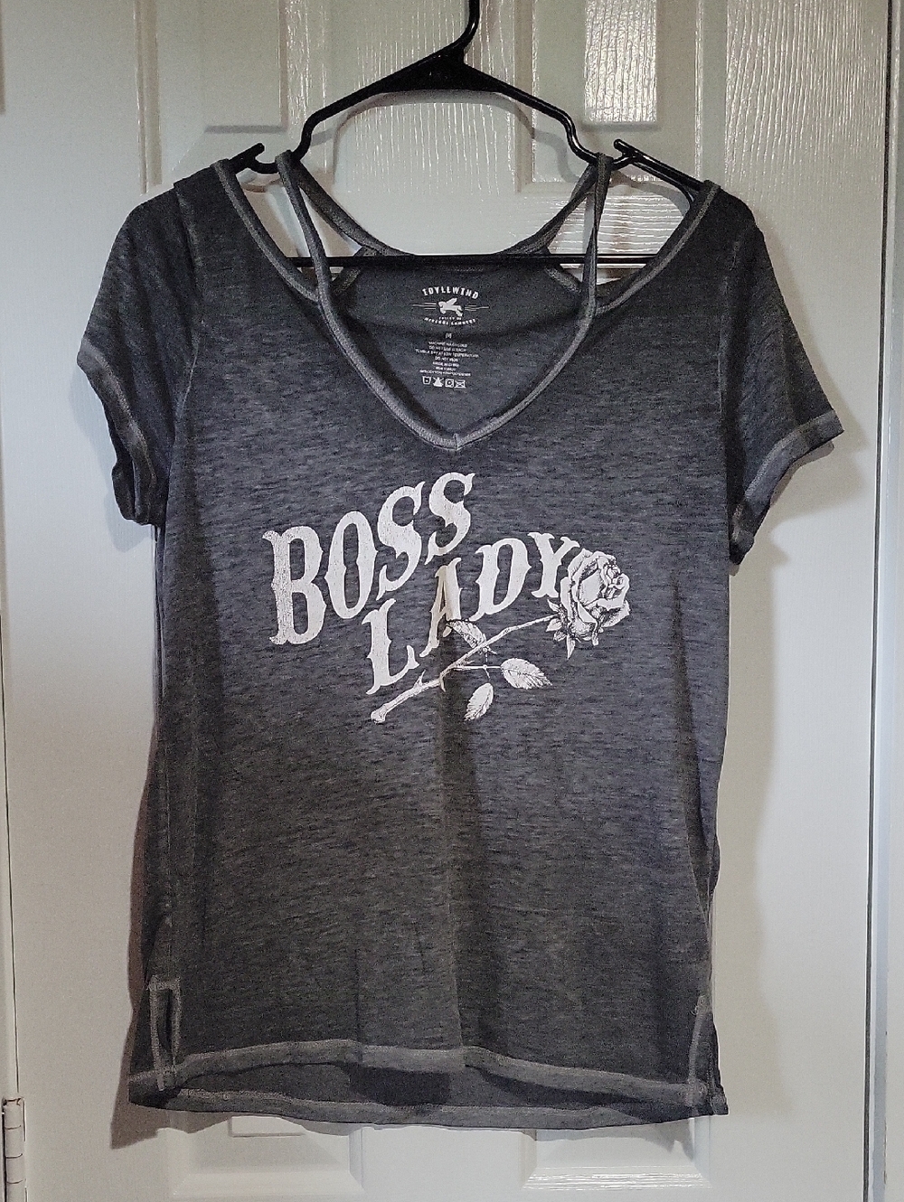 Idyllwind Charcoal Gray 'Boss Lady' Short Sleeve Tee